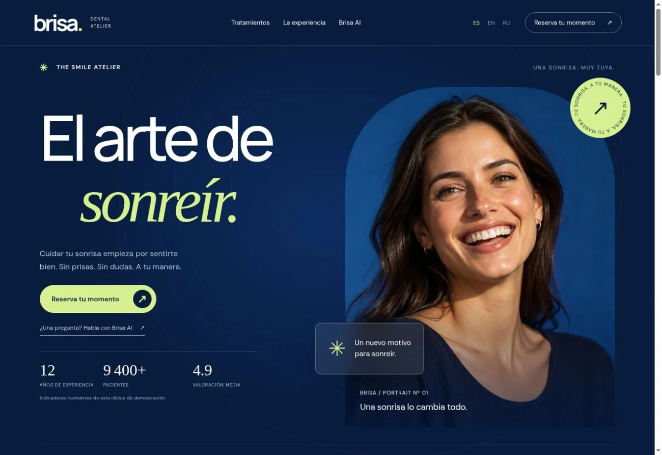 Demo Brisa Dental: información para una consulta dental